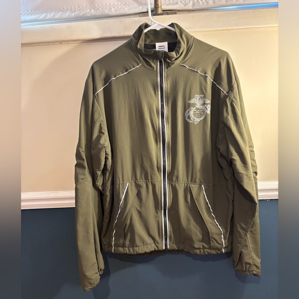 Modern Marine Corps PT Jacket ‘Olive Green’, Men’s Size Small-Regular